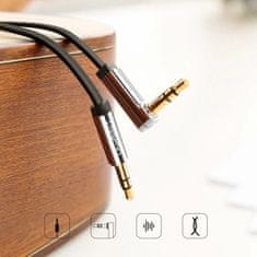 Ugreen Ugreen plochý audio kábel AUX 3,5 mm mini jack 1 m strieborný (10597)