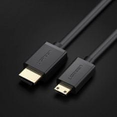 Ugreen Ugreen kábel HDMI - mini HDMI 19 pin 2.0v 4K 60Hz 30AWG 1,5 m čierny (11167)
