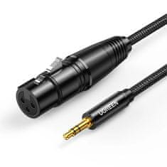 Ugreen Ugreen Audio kábel 3,5 mm mini jack (samec) - XLR (samica) 1 m čierny (AV182)