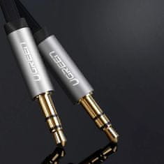 Ugreen Ugreen plochý audio kábel AUX 3,5 mm mini jack 2 m strieborný (10599)