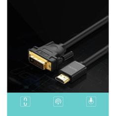 Ugreen Ugreen kábel HDMI - DVI 4K 60Hz 30AWG 1m čierny (30116)