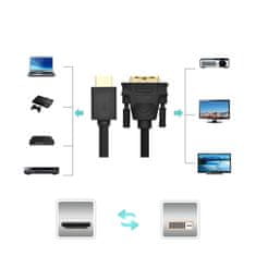 Ugreen Ugreen kábel HDMI - DVI 4K 60Hz 30AWG 1m čierny (30116)