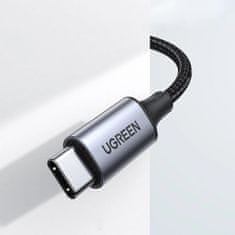 Ugreen Ugreen stereo audio kábel AUX 3,5 mm mini jack - USB typ C pre tablet telefón 1 m čierny (CM450 20192)