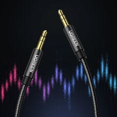 Ugreen Ugreen AUX audio kábel 3,5 mm priamy minijack 2 m modrý (AV112)