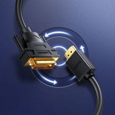 Ugreen Obojsmerný HDMI - DVI kábel Ugreen 2 m čierny (HD106)