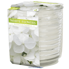 Bispol vonná sviečka v skle 130g Biely kvet snw80-179