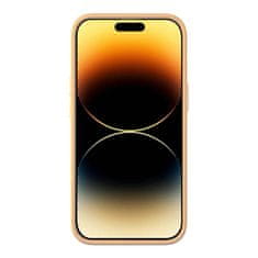 BASEUS Liquid Silica Gel Case pro iPhone 14 Pro (Sunglow)+ tvrzené sklo + čisticí sada