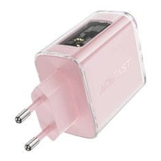 AceFast Nástěnná nabíječka Acefast A45, 2x USB-C, 1xUSB-A, 65W PD (růžová)