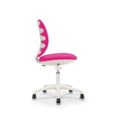 Dalenor Detská stolička Flexy, textil, biely podstavec , ružová