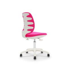 Dalenor Detská stolička Flexy, textil, biely podstavec , ružová