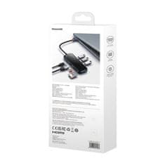BASEUS Rozbočovač 7v1 Baseus řady AcmeJoy USB-C na 2xUSB 3.0 + HDMI + USB 2.0 + USB-C PD + SD/TF (tmavě šedý)