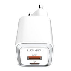 LDNIO Nástěnná nabíječka LDNIO A2318C USB, USB-C 20W + kabel USB-C - Lightning