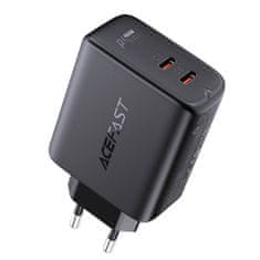 AceFast Síťová nabíječka Acefast A9, 2x USB-C, PD 40W (czarna)