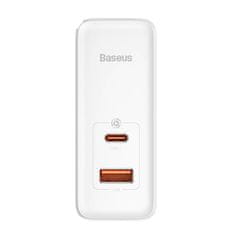 BASEUS Nástěnná nabíječka Baseus GaN5 Pro USB-C + USB, 100W + 1m kabel (bílá)