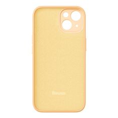 BASEUS Liquid Silica Gel Case pro iPhone 14 Plus (sunglow)+ tvrzené sklo + čisticí sada