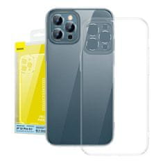 BASEUS Crystal Transparent Case a sada tvrzeného skla pro iPhone 12 Pro