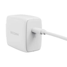 Nástěnná nabíječka 45W GaN Ricomm RC451 EU, 1xUSB-C + 2,1m kabel USB-C