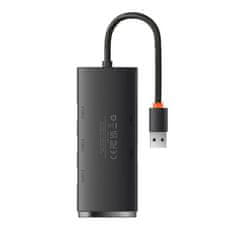 BASEUS Rozbočovač řady Baseus Lite 4v1 USB na 4x USB 3.0, 25 cm (černý)