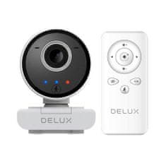 DELUX Chytrá webová kamera se sledováním a vestavěným mikrofonem Delux DC07 (bílá) 2MP 1920x1080p