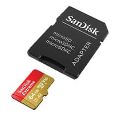 SanDisk Paměťová karta SANDISK EXTREME microSDXC 64 GB 170/80 MB/s UHS-I U3 ActionCam (SDSQXAH-064G-GN6AA)