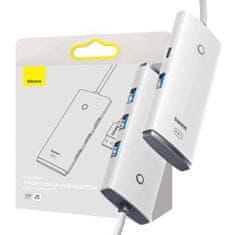 BASEUS Rozbočovač 4v1 Baseus Lite Series USB na 4x USB 3.0, 1 m (bílý)