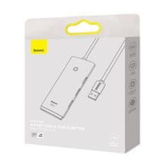 BASEUS Rozbočovač 4v1 Baseus Lite Series USB na 4x USB 3.0, 1 m (bílý)