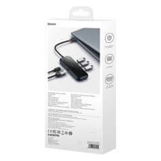 BASEUS Rozbočovač 5v1 Baseus řady AcmeJoy USB-C na 2xUSB 3.0 + USB 2.0 + USB-C PD + HDMI (tmavě šedý)