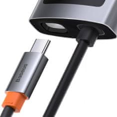 BASEUS Rozbočovač 4v1 Baseus Metal Gleam Series, USB-C na USB 3.0 USB 2.0 HDMI USB-C PD