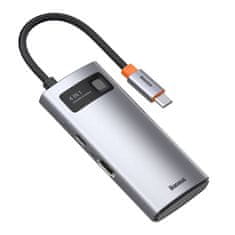 BASEUS Rozbočovač 4v1 Baseus Metal Gleam Series, USB-C na USB 3.0 USB 2.0 HDMI USB-C PD