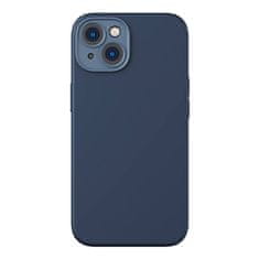 BASEUS Liquid Silica Magnetic Case a sada tvrzeného skla pro iPhone 14 Plus (modrá)