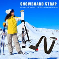 Netscroll Popruh na nosenie lyží + univerzálne mačky ZDARMA, SkiBundle