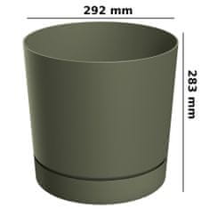 botle Okrúhly kvetináč s podstavcom Ø29,2 cm matný zelený
