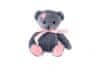 Medveď sediaci s ružovou mašľou plyš 18cm modrý