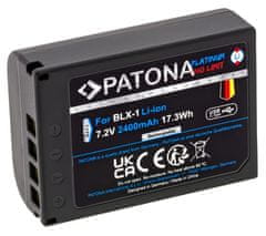 PATONA batéria pre foto Olympus BLX-1 2400mAh Li-Ion Platinum USB-C nabíjanie