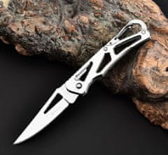 Pronett  XJ5123 Zatvárací nôž chróm s karabínou 14 cm
