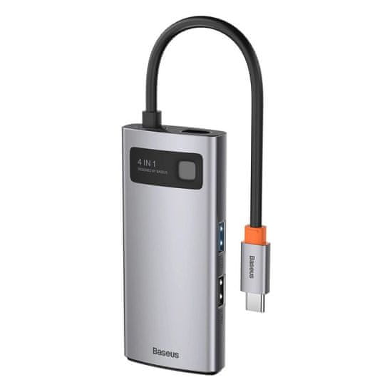BASEUS Baseus multifunkčný USB-C HUB 4 v 1 - USB-C P100 W / HDMI 4K 30 Hz / USB 3.2 Gen 1 / USB 2.0 (CAHUB-CY0G)