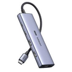 Ugreen USB C - HDMI / 2x USB C / 2x USB A HUB Ugreen CM500 - sivý