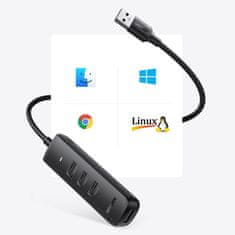 Ugreen Ugreen rozbočovač USB HUB typ A - 4x USB 3.2 Gen 1 čierny (CM416 80657)