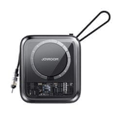 Joyroom Joyroom indukčná powerbanka 10000mAh Icy Series 22,5W so zabudovaným káblom Lightning čierna JR-L007