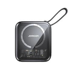 Joyroom Joyroom indukčná powerbanka 10000mAh Icy Series 22,5W so zabudovaným káblom Lightning čierna JR-L007