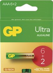 GP Batteries GP Alkalická baterie ULTRA AAA (LR03)- 8ks