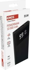 EMOS Powerbanka EMOS BetaQ 10, 10 000 mAh, 22,5 W, černá