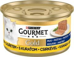 Gourmet 85g gold paštika kuře cat