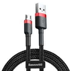 BASEUS Baseus Cafule nylonový kábel USB / micro USB QC3.0 2,4A 1M čierno-červený (CAMKLF-B91)