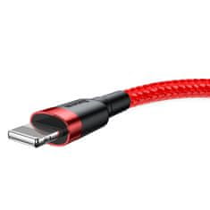 BASEUS Baseus Cafule nylonový kábel USB / Lightning QC3.0 2.4A 1M červený (CALKLF-B09)
