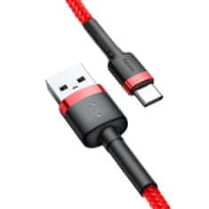 BASEUS Baseus Cafule nylonový kábel USB / USB-C QC3.0 3A 1M červený (CATKLF-B09)