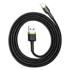 BASEUS Baseus Cafule nylonový kábel USB / Lightning QC3.0 2.4A 1M čierno-zlatý (CALKLF-BV1)
