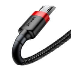 BASEUS Baseus Cafule nylonový kábel USB / micro USB QC3.0 2,4A 1M čierno-červený (CAMKLF-B91)