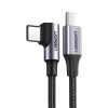 Ugreen uhlový kábel USB-C - USB-C PD 60 W 20 V 3 A 1 m čierno-sivý (US255 50123)
