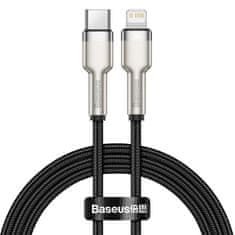 BASEUS Baseus Cafule Metal Data USB-C - Lightning 20 W PD 1 m kábel čierny (CATLJK-A01)